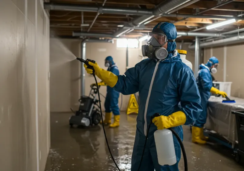 Basement Sanitization and Antimicrobial Treatment process in Flemingsburg, KY